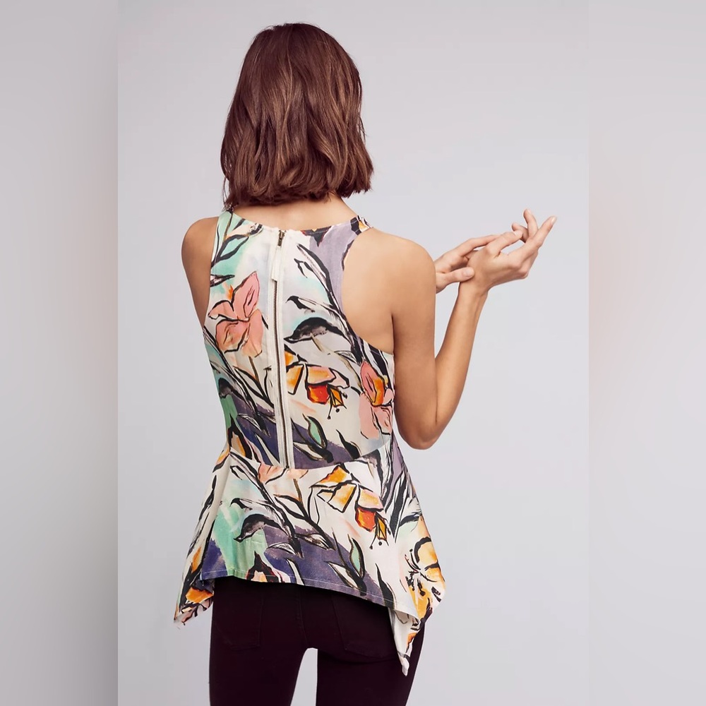 Anthropologie Tops Hd In Paris Lucille Peplum Top Size 0 - Picture 11 of 12